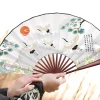 ventilateur vintage chinois en bambou pour hommes et femmes, style japonais, portable