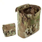 Pochette de décharge pliante tactique Molle, sac de décharge pour magazines à cordon de serrage, pochette de décharge Molle, pochette utilitaire pour magazines à cordon enroulable