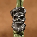 Masque japonais mesurost Hannya, perle de couteau en laiton, tête de crâne Prajna bricolage, paracorde extérieure tissée, pendentif lanière, accessoires de bijoux, EDC Masque japonais mesurost Hannya, perle de couteau en laiton, tête de crâne Prajna bricolage, paracorde extérieure tissée, pendentif lanière, accessoires de bijoux, EDC