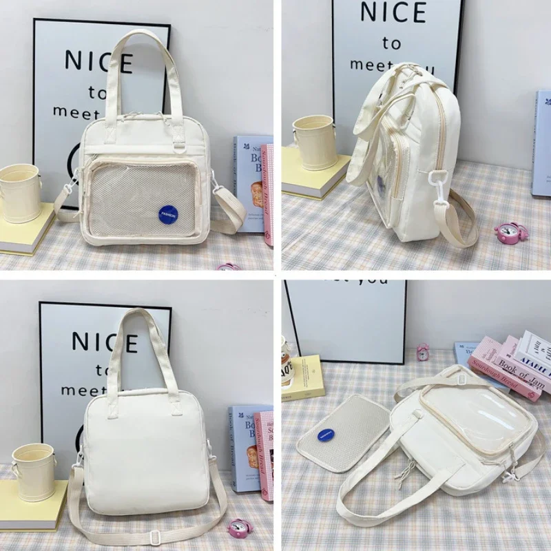 grands sacs à main de style japonais kawaii itabag pour poupées, sacs d'école en nylon pour adolescentes, sac fourre tout initié jk, sac à bandoulière, nouveau grands sacs à main de style japonais kawaii itabag pour poupées, sacs d'école en nylon pour adolescentes, sac fourre tout initié jk, sac à bandoulière, nouveau