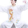 uniforme de chapelle tai brodé tête de dragon, tenue d'entraînement de la chapelle ba duan jin tai pour femmes et hommes et costume de performance de kung fu