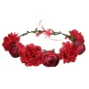 couronne florale bohème pour filles, bandeau de sauna floral, couronne de fleurs de mariage, guirxiété de mariée, couronne de princesse, coiffure, accessoires pour cheveux, mode de fête