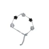 bracelet élégant coréen japonais à cinq pétales de fleurs, à la mode, polyvalent, personnalisé, micro ensemble de bijoux floraux en cuivre