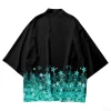 yukata imprimé sakura pour hommes et femmes, vêtements asiatiques à col ouvert à la mode, kimono de jeu de rôle japonais harajuku