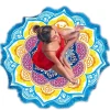 Serviette de plage imprimée Mandala indien avec pompon, tapisserie murale, cover-up bikini en polymères de yoga, décoration d’intérieur Serviette de plage imprimée Mandala indien avec pompon, tapisserie murale, cover-up bikini en polymères de yoga, décoration d’intérieur