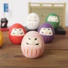 breloque porte bonheur japonaise en céramique, artisanat de beurre de daruma, ornement de fortune, paysage, décoration d'intérieur, accessoires miniatures, cadeaux, 1 pièce, 6 pièces