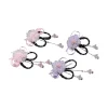 pince à cheveux avec pompon floral pour femme, pince à cheveux avec nœud papillon, perruque tressée, couvre chef, épingle à cheveux de style ancien, accessoires pour cheveux pour femmes