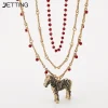 collier pendentif zèbre en émail personnalisé, 1 pièce, bijoux tendance vintage en métal, boucles d'oreilles zèbre pour femmes
