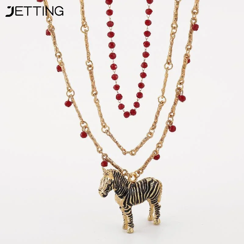 collier pendentif zèbre en émail personnalisé, 1 pièce, bijoux tendance vintage en métal, boucles d'oreilles zèbre pour femmes collier pendentif zèbre en émail personnalisé, 1 pièce, bijoux tendance vintage en métal, boucles d'oreilles zèbre pour femmes