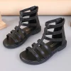 Filles sandales 2025 été enfants gladiateur sandales bottes Roma chaussures bande étroite princesse chaussure pour enfant bébé noir blanc Filles sandales 2025 été enfants gladiateur sandales bottes Roma chaussures bande étroite princesse chaussure pour enfant bébé noir blanc