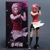 gk 28 cm haruno sakura porte dieu série ninja figurine debout statue modèle ornement pvc poupées enfants jouets à collectionner cadeaux