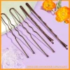 kit d'épingles à cheveux brunes en forme de u, ensemble d'attaches à cheveux, rangement facile, pinces en métal, boîte de rangement pour épingles à cheveux, mariages et fêtes, 03/wear