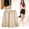 Jupe femme taille élastique demi-glissement jupon jupes sous-jupe dame Crinoline lait soie blanc dentelle banlieue bureau jupe