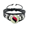 bracelet monstres japonais en verre, bijoux circular pocsket, en cuir, pour femmes et enfants