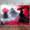 grande tapisserie murale imprimée suspendue tarot hippie tapis muraux style japonais décor mural japonais samouraï ninja guerrier tapisserie