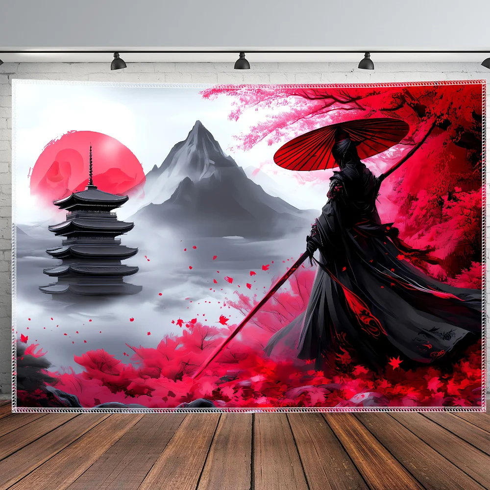 grande tapisserie murale imprimée suspendue tarot hippie tapis muraux style japonais décor mural japonais samouraï ninja guerrier tapisserie grande tapisserie murale imprimée suspendue tarot hippie tapis muraux style japonais décor mural japonais samouraï ninja guerrier tapisserie