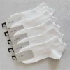 5 paires/pack chaussettes femmes coton invisible absorbant la sueur filles tube bas bateau chaussettes eu 36 42