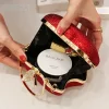 mini pochette de soirée glamour en forme de pomme pour femme, poignée supérieure, jofor