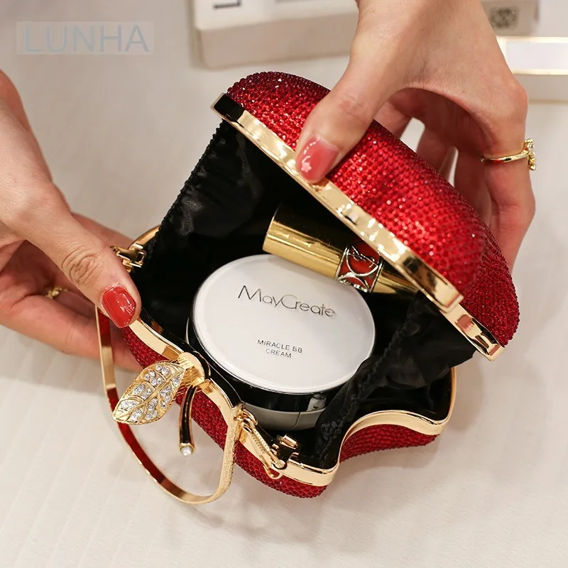 mini pochette de soirée glamour en forme de pomme pour femme, poignée supérieure, jofor mini pochette de soirée glamour en forme de pomme pour femme, poignée supérieure, jofor