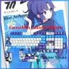 Bleu archives Hayase Yuuka bleu PBT touches casquettes Cosplay peup axe côté gravé mécanique Keycaps fournitures de table de jeu