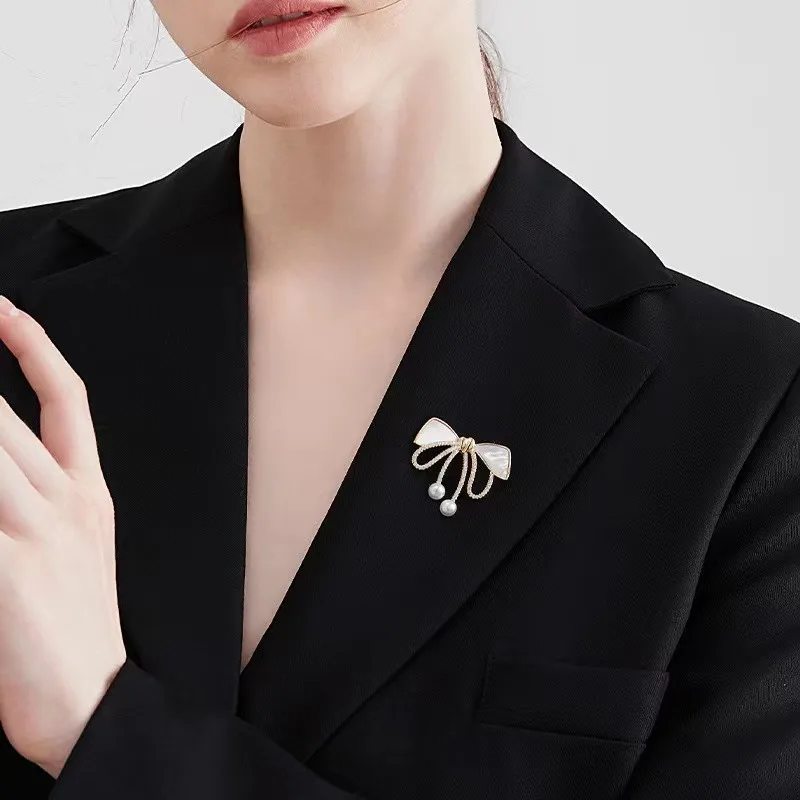 butterfly knot anti exposure brooch for women, high end french vintage style elegant temperament anti exposure pin butterfly knot anti exposure brooch for women, high end french vintage style elegant temperament anti exposure pin