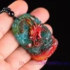 véritable jade dragon pendentif collier pendentifs pierres précieuses charme cadeau pierre mode luxe amulettes bijoux naturel hommes coloré
