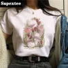 t shirt harajuku à manches courtes pour femmes, haut imprimé kawaii, vêtements college mignons, col rond, mode estivale, nouveau