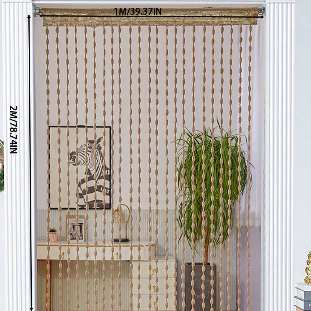 rideau à cordes en bois, rideau de porte perlé, pour placard, diviseur de pièce, fenêtre, couloir rideau à cordes en bois, rideau de porte perlé, pour placard, diviseur de pièce, fenêtre, couloir