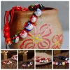 bracelet maneki neko en céramique de style chinois, chat porte bonheur en argile polymère, perle de chat, accessoires de bijoux faits à la main