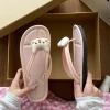 dessin animé animal chat poisson tongs poupée en peluche anti dérapant vêtements chauds pantoufles clip orteil fond souple maillots de bain tongs été