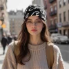 chapeau tricoté hip hop tendance, chapeau en laine jacquard décontracté, chapeau mocassin d'extérieur résistant au froid et au vent