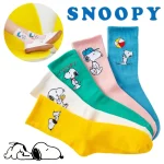 SnoAmendements-Chaussettes de sport en coton respirant pour femme, dessin animé, anime, doux, tube moyen, décontracté, absorbant la sueur, automne, hiver SnoAmendements-Chaussettes de sport en coton respirant pour femme, dessin animé, anime, doux, tube moyen, décontracté, absorbant la sueur, automne, hiver