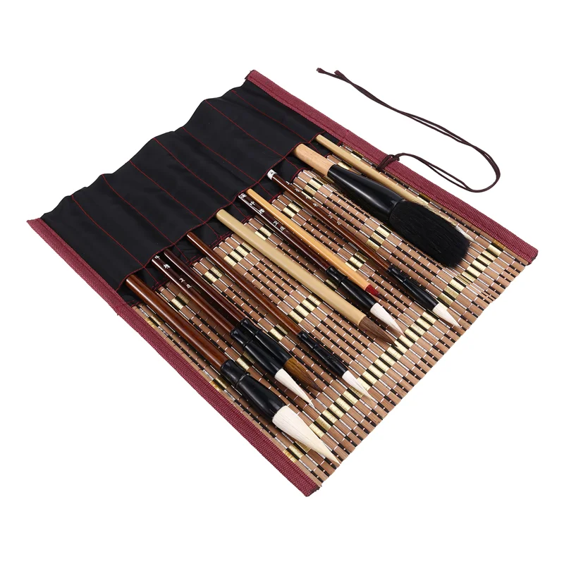 abkj 10pcs ensemble de pinceaux de calligraphie chinoise, pinceau d'écriture de peinture, pinceaux de dessin kanji japonais sumi abkj 10pcs ensemble de pinceaux de calligraphie chinoise, pinceau d'écriture de peinture, pinceaux de dessin kanji japonais sumi