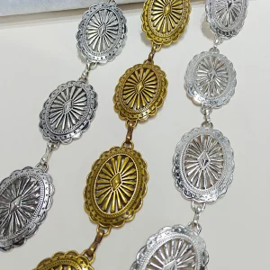 Chaîne de taille ovale Vintage en métal pour femmes, Style rétro, chaînes de ceinture plaquées couleur or exquises, bijoux de corps à la mode, cadeaux Chaîne de taille ovale Vintage en métal pour femmes, Style rétro, chaînes de ceinture plaquées couleur or exquises, bijoux de corps à la mode, cadeaux