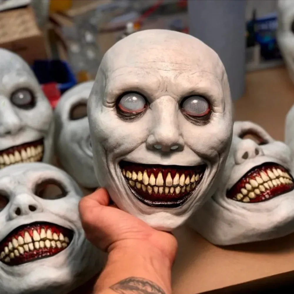 accessoires de cosplay, masque de carnaval pour hommes, déguisement de démons souriants, masques faciaux d'horreur, masque d'halloween effrayant le mal accessoires de cosplay, masque de carnaval pour hommes, déguisement de démons souriants, masques faciaux d'horreur, masque d'halloween effrayant le mal