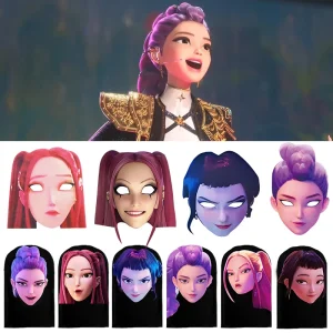 Kpop – masque facial de chasseur de démons, K-pop Rumi Mira Zoey, masque de Cosplay, fournitures de Costume de dessin animé, cadeaux amusants pour fête d&rsquo;anniversaire