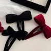 nouveau vin rouge nœud papillon bb pince minimaliste nouvelles barrettes automne hiver pince latérale nouveau bang pince recadrée épingle à cheveux barrettes coiffure