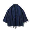 m 5xl japonais kimono cardigan hommes coton et lin haori entremimale samurai costume vêtements chinois hanfu streetwear veste