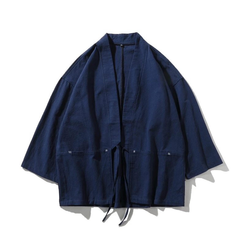 m 5xl japonais kimono cardigan hommes coton et lin haori entremimale samurai costume vêtements chinois hanfu streetwear veste m 5xl japonais kimono cardigan hommes coton et lin haori entremimale samurai costume vêtements chinois hanfu streetwear veste