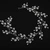 bandeau de sauna en perles argentées pour femme, accessoires de cheveux de mariage, tiare de patients de mariée, coiffure de demoiselle d'honneur, bijoux de ix
