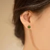 panjbj boucles d'oreilles rondes en argent sterling 925 pour femme et fille, bijoux de luxe vintage, cadeau de banquet, livraison directe