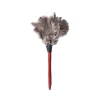Plumeau en plumes d&rsquo;autruche naturelles, brosse à manche en bois, outil de livres antistatique, nettoyeur de poussière de voiture, meubles ménagers, 55cm