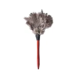 Plumeau en plumes d&rsquo;autruche naturelles, brosse à manche en bois, outil de livres antistatique, nettoyeur de poussière de voiture, meubles ménagers, 55cm