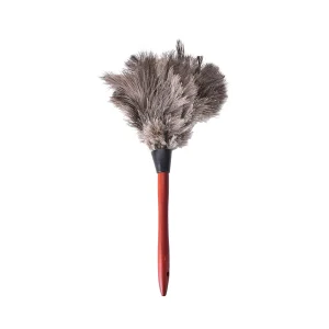 Plumeau en plumes d&rsquo;autruche naturelles, brosse à manche en bois, outil de livres antistatique, nettoyeur de poussière de voiture, meubles ménagers, 55cm