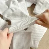 chaussettes de sport en coton unisexe, douces, confortables, respirantes, décontractées, noir et blanc, tube moyen, couleur unie, pour hommes et femmes, chaussettes classiques