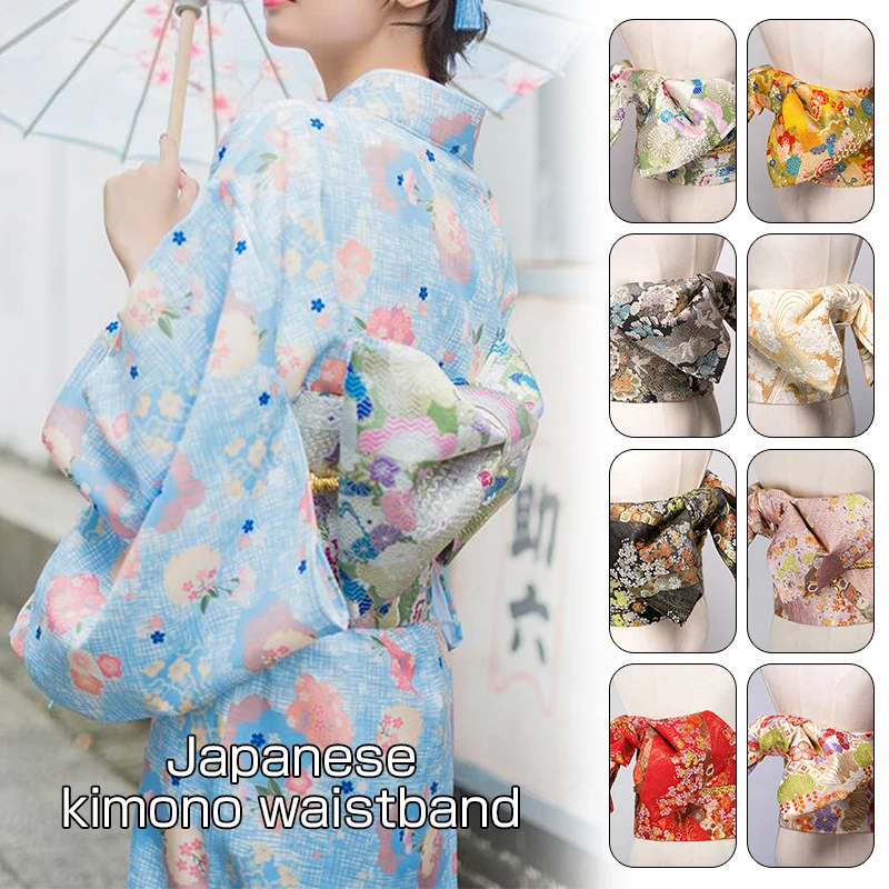 yukata japonais traditionnel classique geisha kimono obi ceinture sakura imprimé cummerbunds nœud papillon noble rétro ceinture japonaise yukata japonais traditionnel classique geisha kimono obi ceinture sakura imprimé cummerbunds nœud papillon noble rétro ceinture japonaise