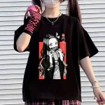 T-shirt pour femmes, dessin animé japonais Demon Slayer, Kimetsu No Yaiba Nezuko, Tanjirou Kamado graphique y2k, vêtements hauts T-shirt pour femmes, dessin animé japonais Demon Slayer, Kimetsu No Yaiba Nezuko, Tanjirou Kamado graphique y2k, vêtements hauts