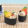 sushi restaurant zakka chat style japonais bricolage dessin animé aliments jouets miniatures décoration de la maison bureau résine artisanat petits ornements