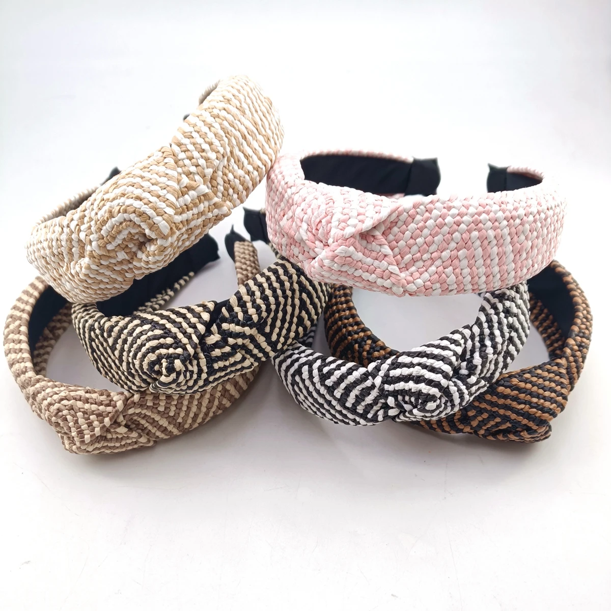 accessoires pour cheveux avec nœud en paille, tendance et élégant, tissé à larges bords, cerceau pour cheveux distinctif simple et à la mode pour femmes accessoires pour cheveux avec nœud en paille, tendance et élégant, tissé à larges bords, cerceau pour cheveux distinctif simple et à la mode pour femmes