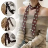 foulard long en soie pour femmes, mode coréenne, fin et étroit, polyvalent, long ruban, ceinture, cravate, y2k, été